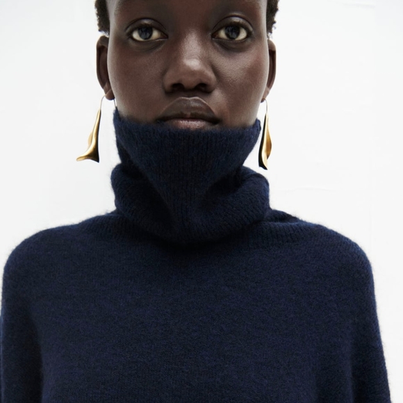 Zara wool alpaca oversized turtleneck - Picture 1 of 6